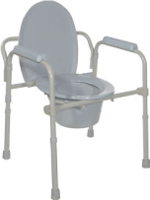 Folding Steel Commode