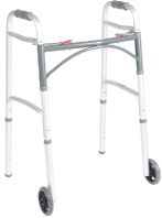 Deluxe Folding Walker, Two Button