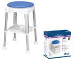 Shower Stool with Padded Rotating Seat