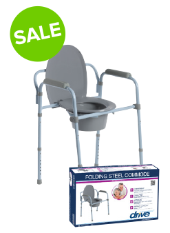 Folding Steel Commode