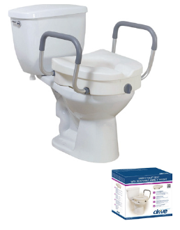 2-in-1 Locking, Raised Toilet Seat